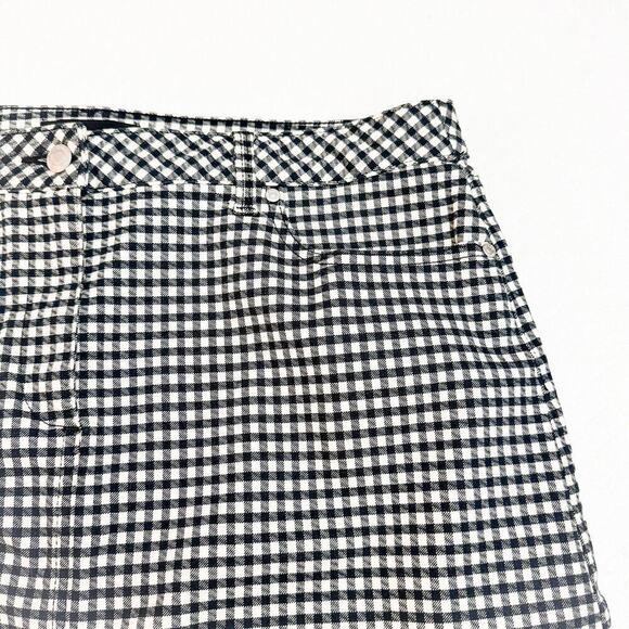Talbots Gingham Checkered Pattern Pencil Skirt Black White Size 12 - Picture 3 of 7